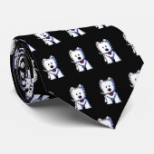 KiniArt Westie Terrier Neck Tie Krawatte (Gerollt)