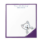 KiniArt Westie Terrier Notes Notizblock (Vorderseite)