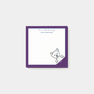KiniArt Westie Terrier Post-it Notes Klebezettel
