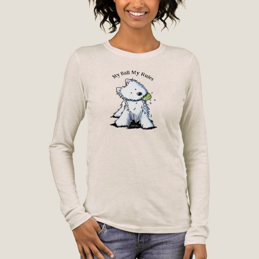 KiniArt Westie Terrier Tri-Blend Shirt (Vorderseite)