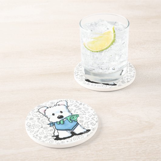 KiniArt Westie Terrier Untersetzer (Seite)