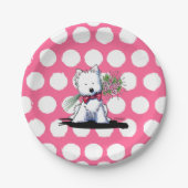 KiniArt Westie Terrier Valentine Party Teller (Vorderseite)