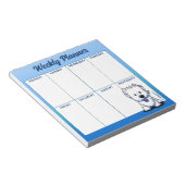 KiniArt Westie Terrier Weekly Schedule Notepad Notizblock (angewinkelt)