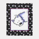 KiniArt Westie Terriers Fleece Blanket (Vorderseite)