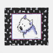 KiniArt Westie Terriers Fleece Blanket (Vorderseite (Horizontal))