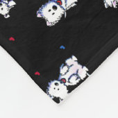 KiniArt Westie Terriers Fleece Blanket (Ecke)