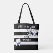 KiniArt Westie Terriers Tote Bag Tasche (Rückseite)