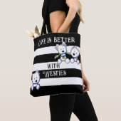 KiniArt Westie Terriers Tote Bag Tasche (Von Nahem)
