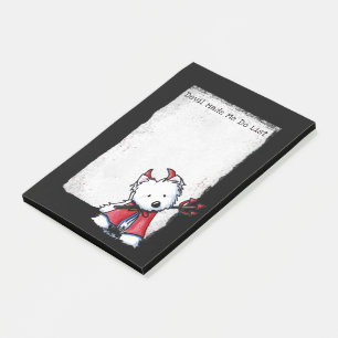 KiniArt Westie Teufel Post-It Notes Klebezettel