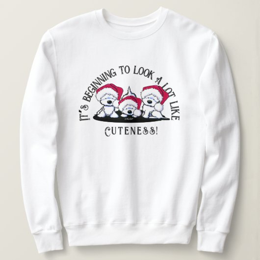 KiniArt Westie Trio Christmas Sweatshirt (Design vorne)