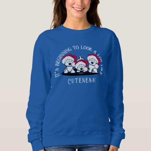 KiniArt Westie Trio Christmas Sweatshirt (Vorderseite)