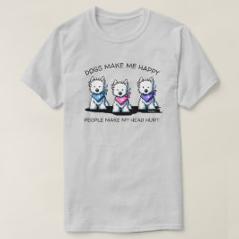 KiniArt Westie Trio Dog Lovers T - Shirt