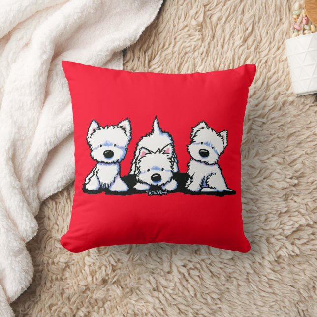 KiniArt Westie Trio Kissen (Decke)