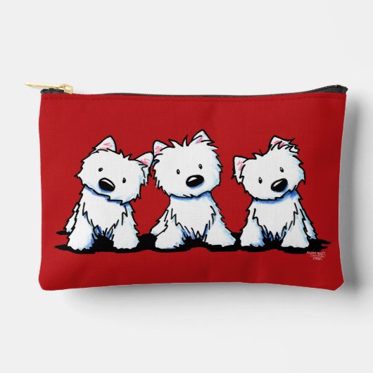 KiniArt Westie Trio Small Zubehörtasche (Vorderseite)