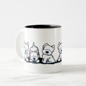 KiniArt Westie Trio Tasse (Vorderseite Links)