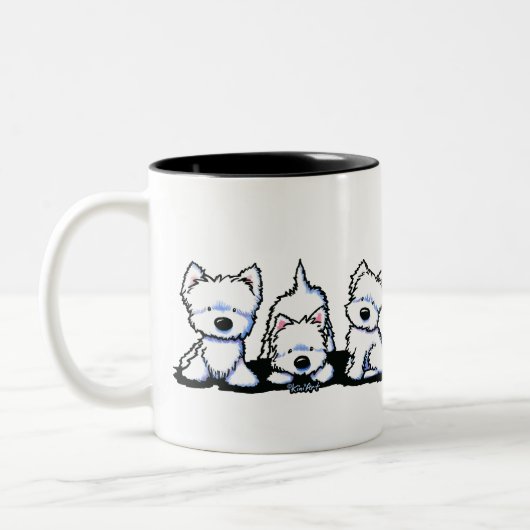 KiniArt Westie Trio Tasse (Links)
