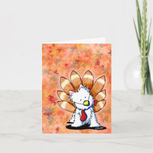 KiniArt Westie Turkey Erntedank Card Feiertagskarte