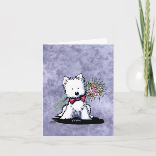 KiniArt Westie Valentine Card Dankeskarte (Vorderseite)