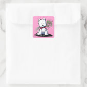 KiniArt Westie Valentine Stickers (Tasche)
