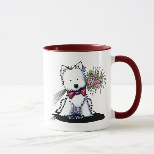 KiniArt Westie Valentine Tasse (Rechts)