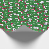 KiniArt Westie Weihnachtsgeschenk Geschenkpapier (Ecke)