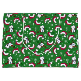 KiniArt Westie Weihnachtsgeschenktasche Große Geschenktüte