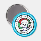 KiniArt Westie Weihnachtskaffee Magnet (Vorderseite/Rückseite)