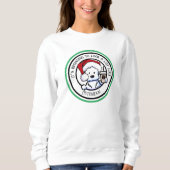 KiniArt Westie Weihnachtskaffee Sweatshirt (Vorderseite)