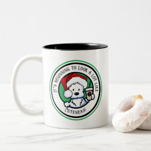 KiniArt Westie Weihnachtskaffee Zweifarbige Tasse