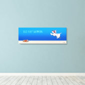 KiniArt Westie White Terrier Ocean Leinwanddruck (Insitu (Holzboden))