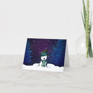 KiniArt Westie Winter Card Feiertagskarte