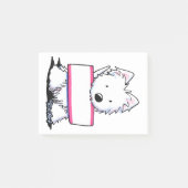 KiniArt Westie Zeichen Post-it Klebezettel (Vorderseite)
