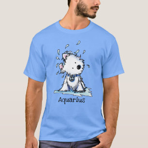 KiniArt Westie Zodiac Aquarius T - Shirt
