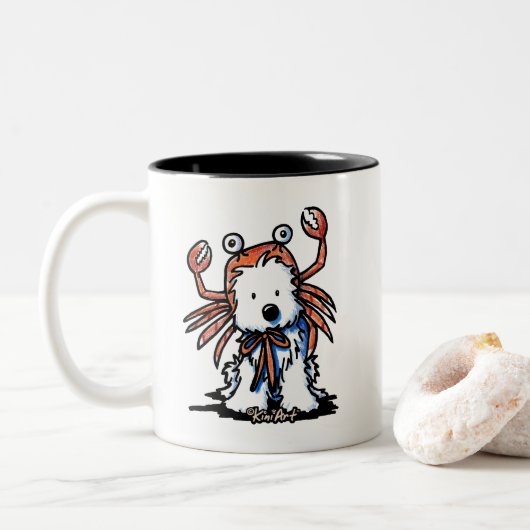 KiniArt Westie Zodiac CANCER Crab Tasse (Mit Donut)