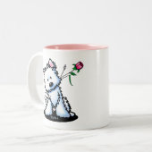 KiniArt Westie Zweifarbige Tasse (Vorderseite Links)