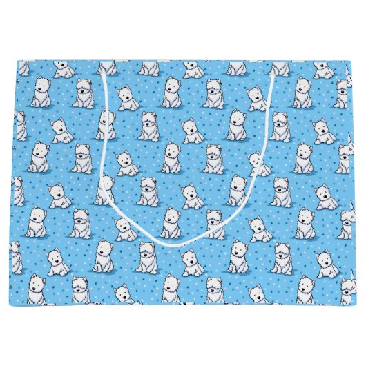 KiniArt Westies Große Geschenktüte (Vorderseite)