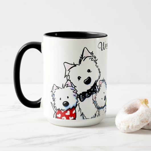 KiniArt Westies Tasse (Mit Donut)