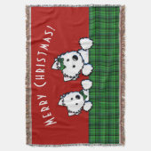 KiniArt Westies Weihnachten Decke (Vorderseite Vertikal)