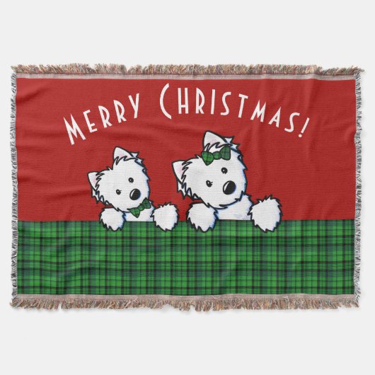 KiniArt Westies Weihnachten Decke (Vorderseite)