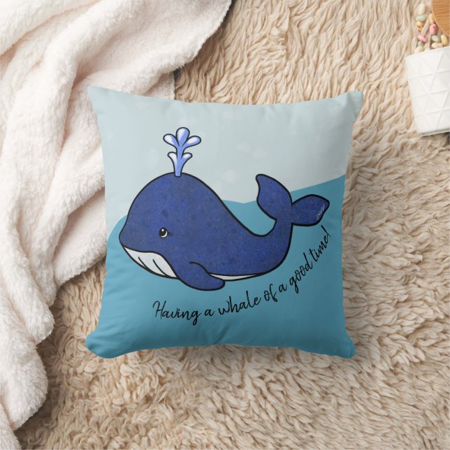 KiniArt Whale Nautical Beach Kissen (Decke)