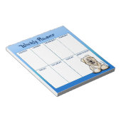 KiniArt Wheaten Terrier Weekly Schedule Notepad Notizblock (angewinkelt)