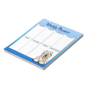 KiniArt Wheaten Terrier Weekly Schedule Notepad Notizblock (Rotiert)