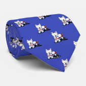 KiniArt Wheels Westie Krawatte (Gerollt)