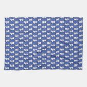 KiniArt White Cat Trinket Geschirrtuch (Horizontal)