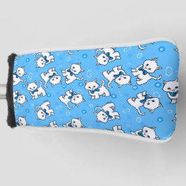 KiniArt White Kittens Golf Headcover