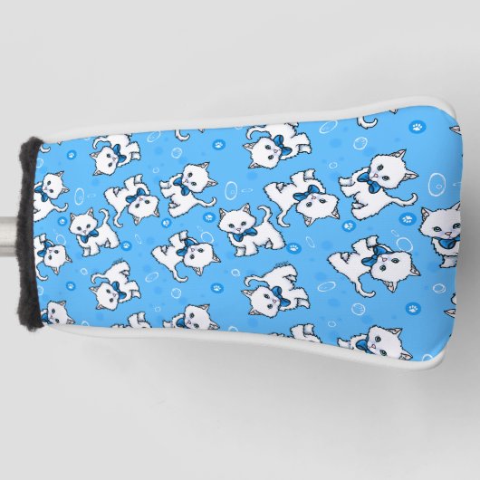 KiniArt White Kittens Golf Headcover (Vorderseite)