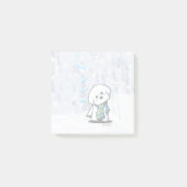 KiniArt Winter Bichon Notes Post-it Klebezettel (Vorderseite)