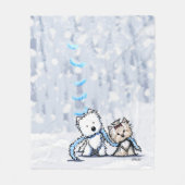 KiniArt Winter Terriers Fleece Blanket (Vorderseite)