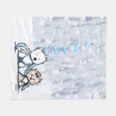 KiniArt Winter Terriers Fleece Blanket (Vorderseite (Horizontal))