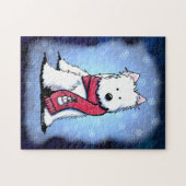 KiniArt Winter Westie Puzzle (Horizontal)